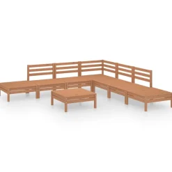 Puutarhasohvasarja, mäntyä, 8-osainen, eri värejä