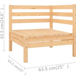 Puutarhasohvasarja, pöydällä, mänty, 9-osaa, eri värivaihtoehtoja