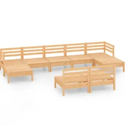 Puutarhasohvasarja, pöydällä, mänty, 9-osaa, eri värivaihtoehtoja