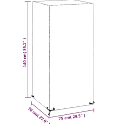 Puutarhatuolisuojat 8 purjerengasta 75x70x140 cm polyeteeni
