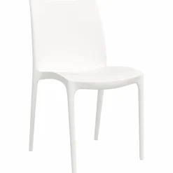 Puutarhatuolit 2 kpl valkoinen 50x46x80 cm polypropeeni