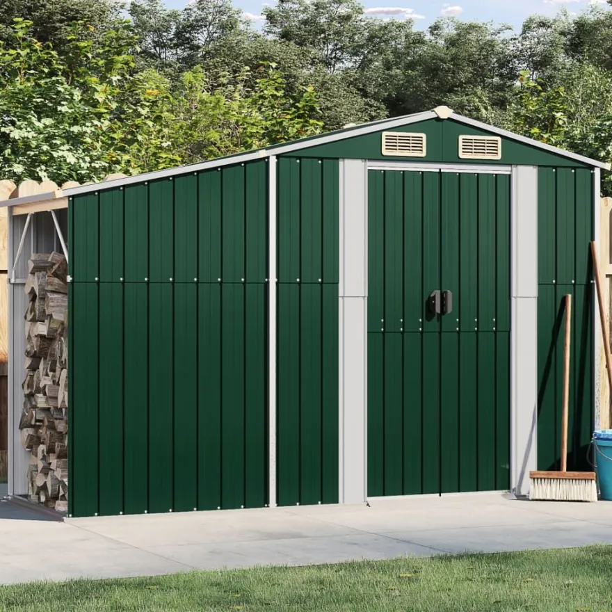 Puutarhavaja galvanoitu teräs, leveys 277 cm, eri värejä ja kokoja (29666)