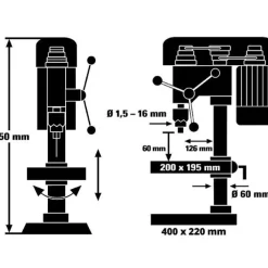 Pylväsporakone Einhell TC-BD 630/1