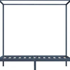 Pylvässänky harmaa täysi mänty 90x200 cm