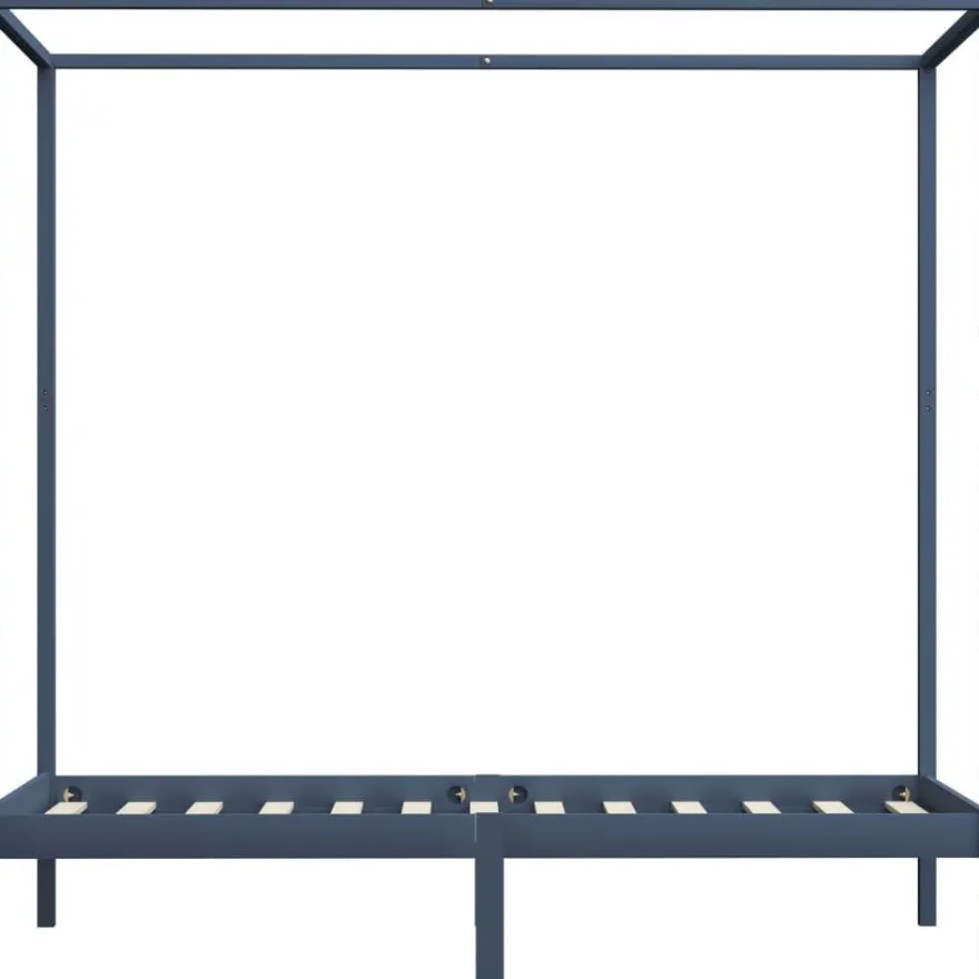 Pylvässänky harmaa täysi mänty 90x200 cm