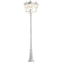 Pylväsvalaisin Konstsmide Parma 7227-250, valkoinen matta, 3-haarainen, 2180mm