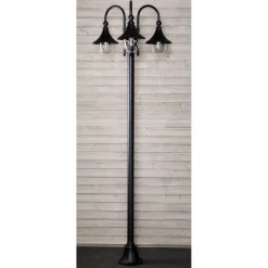 Pylväsvalaisin Noor Trumpetti, 2350x735mm, 3-osainen, musta