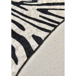 Pyöreä matto Linento Zebra mustavalkoinen, eri kokoja