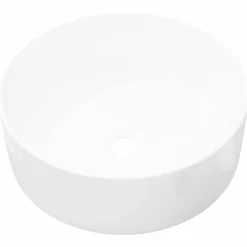Pyöreä Pesuallas keraaminen Valkoinen 40x15 cm