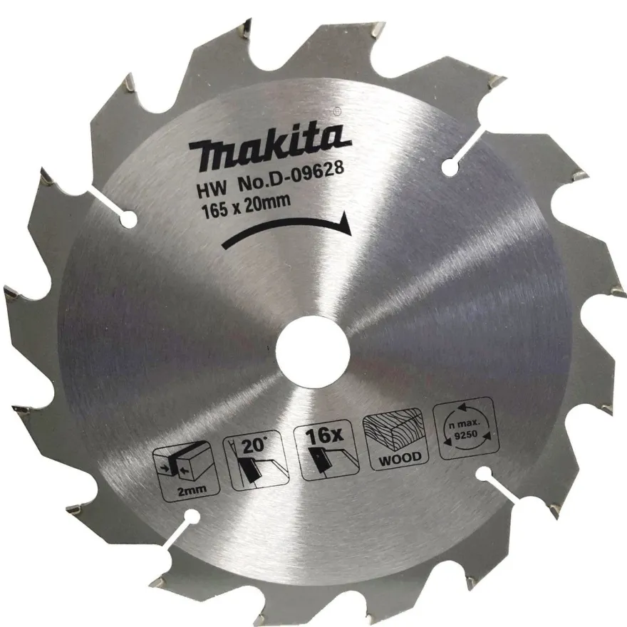 Pyörösahanterä Makita D-09628, Ø165x20x2.0mm, 16T