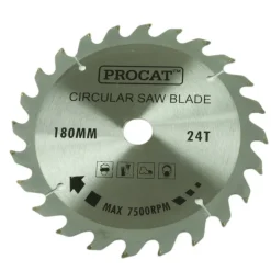 Pyörösahanterä Procat Ø180mm, 24T, keskiö Ø20mm, sovitin 16mm
