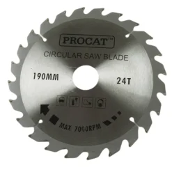 Pyörösahanterä Procat Ø190mm, 24T, keskiö Ø30mm, sovitin 16mm