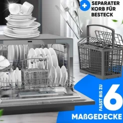 Pöytäastianpesukone Bomann TSG7405B, 55cm, musta