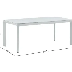 Pöytä Home4You MELROSE 180x90xK75 cm, beige