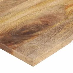 Pöytälevy kaarella 80x50x2,5 cm ovaali täysi karkea mangopuu (70192)