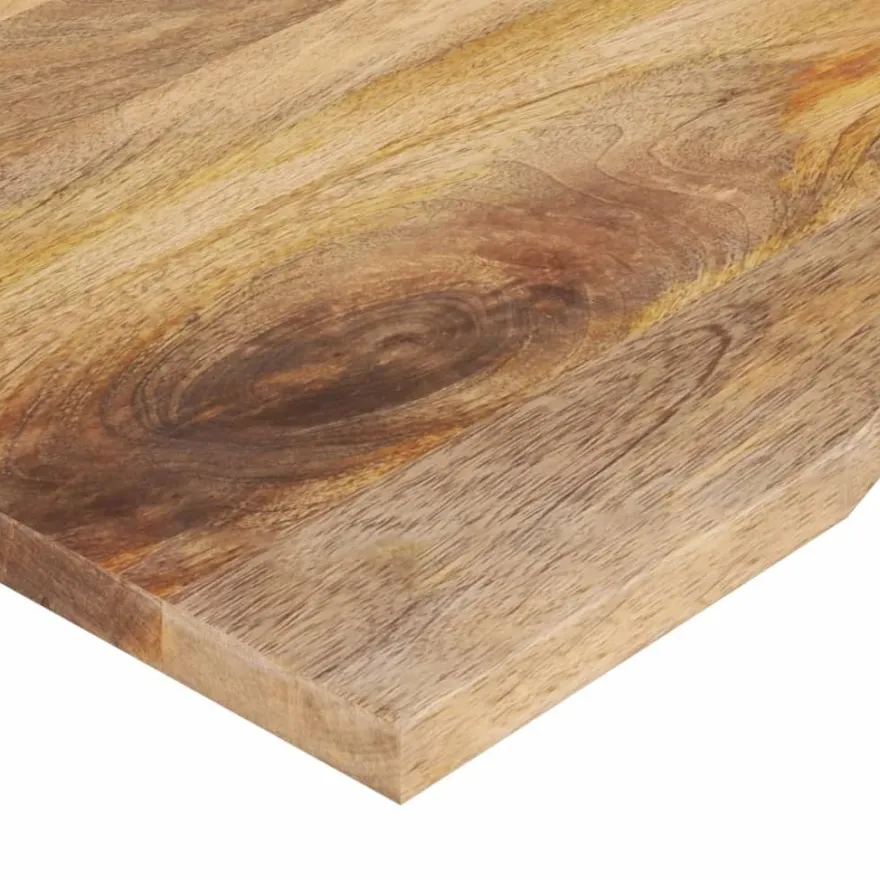Pöytälevy kaarella 80x50x2,5 cm ovaali täysi karkea mangopuu (70192)