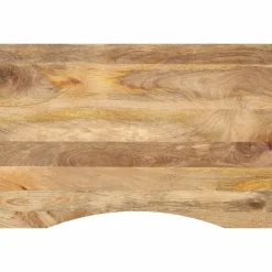 Pöytälevy kaarella 80x50x2,5 cm ovaali täysi karkea mangopuu (70192)