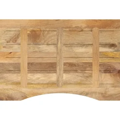 Pöytälevy kaarella 80x50x2,5 cm ovaali täysi karkea mangopuu (70192)
