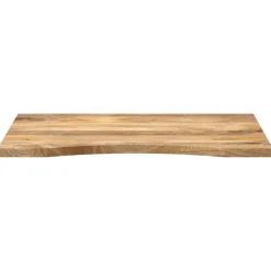 Pöytälevy kaarella 80x50x2,5 cm ovaali täysi karkea mangopuu (70192)