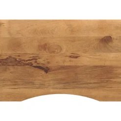 Pöytälevy kaarella 90x60x2,5 cm ovaali täysi karkea mangopuu (70215)