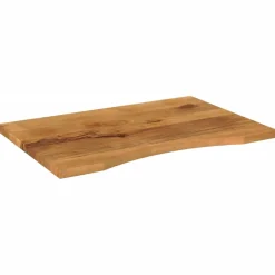Pöytälevy kaarella 90x60x2,5 cm ovaali täysi karkea mangopuu (70215)