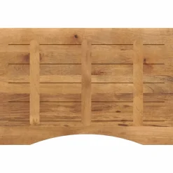 Pöytälevy kaarella 90x60x2,5 cm ovaali täysi karkea mangopuu (70215)