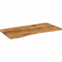 Pöytälevy kaarella 120x60x2,5 cm täysi karkea mangopuu (70218)