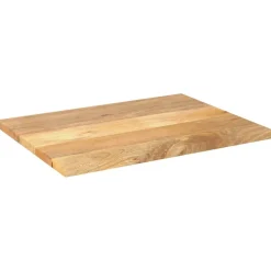 Pöytälevy 80x70x2,5 cm suorakaide karkea täysi mangopuu (71475)