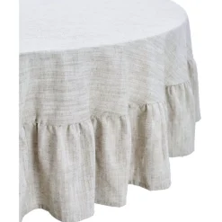 Pöytäliina Svanefors Sabina, Ø160 + 20cm, beige