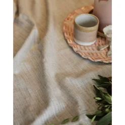 Pöytäliina Svanefors Sabina, Ø160 + 20cm, beige