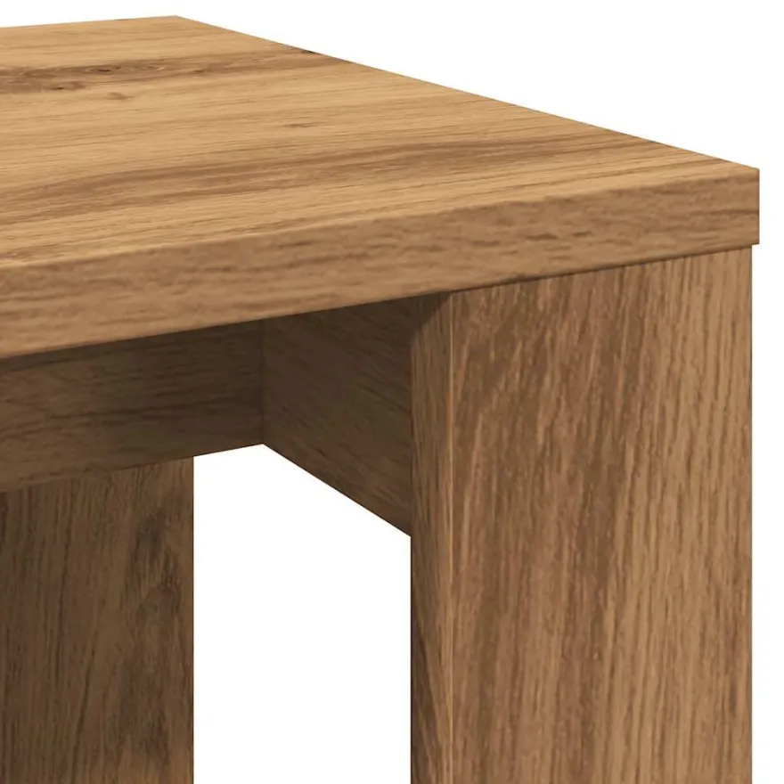 Pöytäpesäsetti 3 kpl, artesaani tammi, eri värejä (08197)