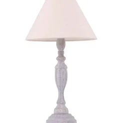 Pöytävalaisin Venture Home Caen, ø35x62cm, vaaleanharmaa/beige
