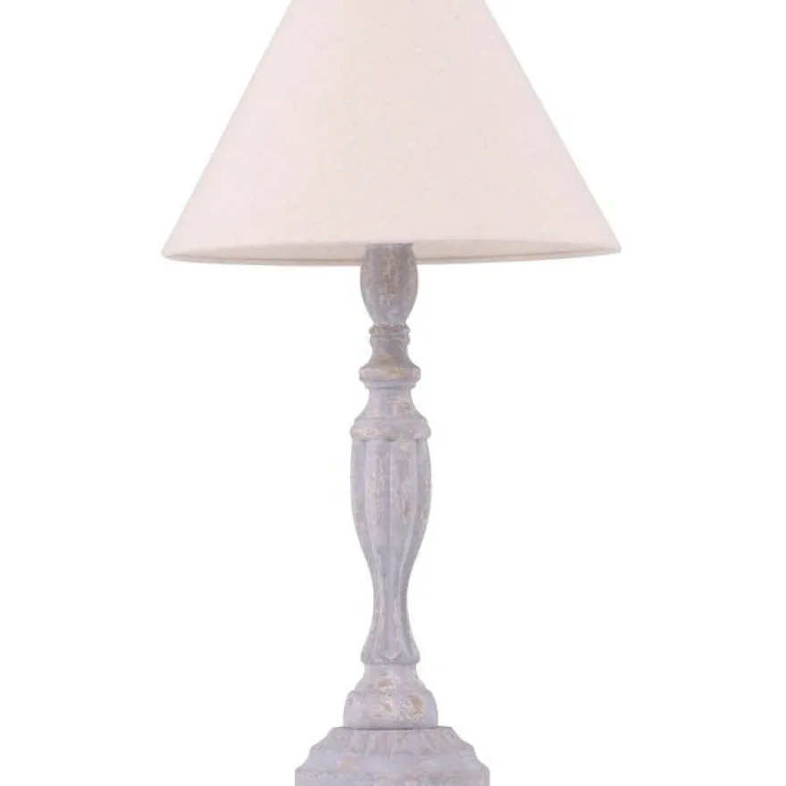 Pöytävalaisin Venture Home Caen, ø35x62cm, vaaleanharmaa/beige