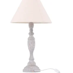 Pöytävalaisin Venture Home Caen, ø35x62cm, vaaleanharmaa/beige