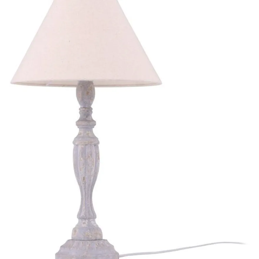 Pöytävalaisin Venture Home Caen, ø35x62cm, vaaleanharmaa/beige