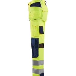 Riipputaskuhousut Blåkläder 1565 Highvis, huomiokeltainen/sininen