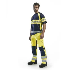 Riipputaskuhousut Blåkläder 1565 Highvis, huomiokeltainen/sininen