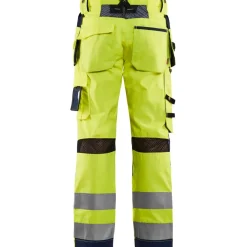 Riipputaskuhousut Blåkläder 1565 Highvis, huomiokeltainen/sininen