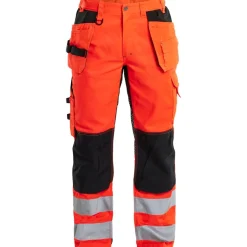 Riipputaskuhousut Blåkläder 1565 Highvis, huomioväri/musta