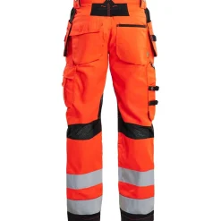Riipputaskuhousut Blåkläder 1565 Highvis, huomioväri/musta