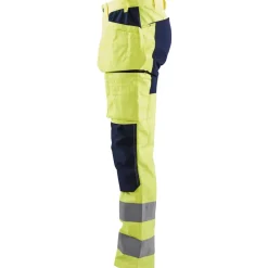Riipputaskuhousut Blåkläder 1552 Highvis Stretch, huomiokeltainen/sininen