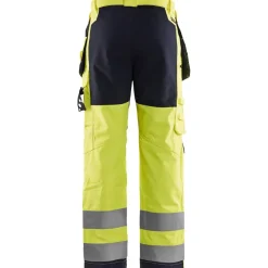 Riipputaskuhousut Blåkläder Multinorm 1587, luontainen palosuojaus, huomiokeltainen/mariininsininen