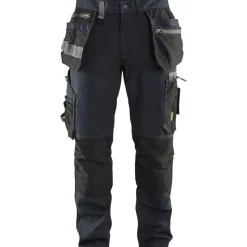 Riipputaskuhousut Blåkläder 1599 Stretch, tummansininen/musta