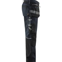 Riipputaskuhousut Blåkläder 1599 Stretch, tummansininen/musta