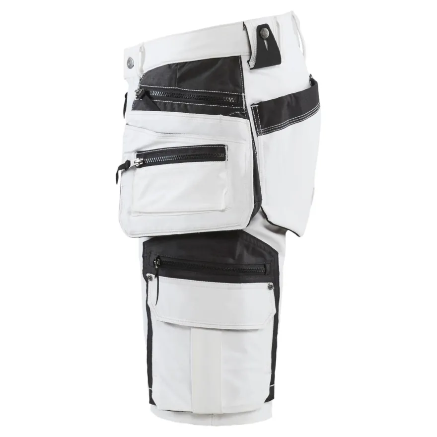 Riipputaskushortsit Blåkläder 1088 Stretch, valkoinen/tummanharmaa