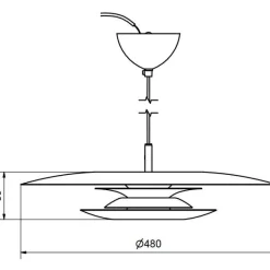 Riippuvalaisin Belid Eclipse, Ø48 cm, mattavalkoinen