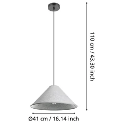 Riippuvalaisin Eglo Alsager, E27, 40W, IP20, vaaleanharmaa