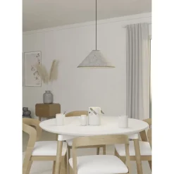 Riippuvalaisin Eglo Alsager, E27, 40W, IP20, vaaleanharmaa