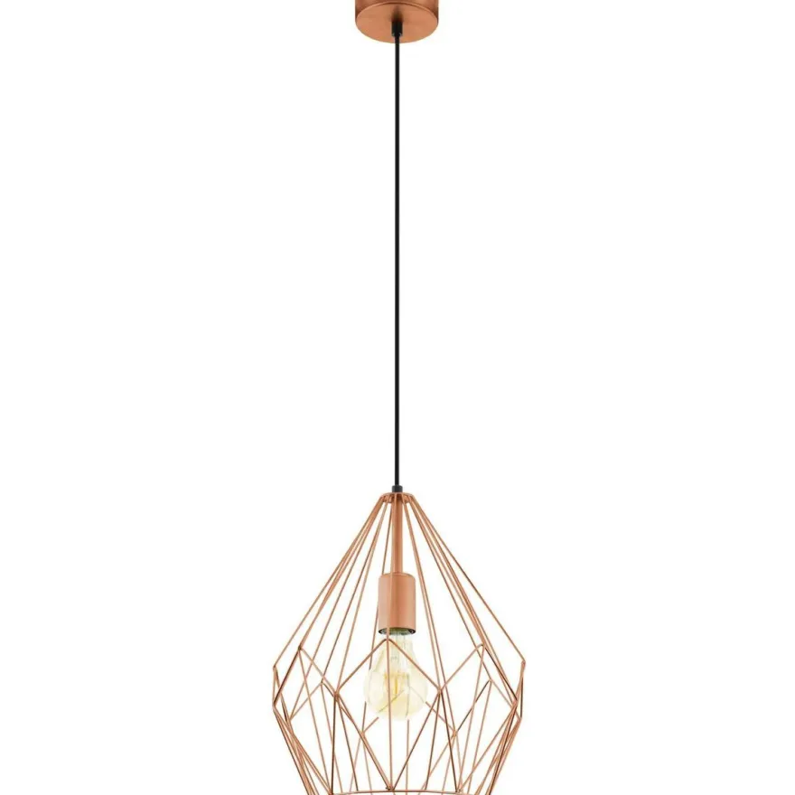 Riippuvalaisin Eglo Carlton, Ø31cm, kupari