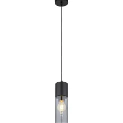 Riippuvalaisin Globo Annika Ø10cm, musta/savu